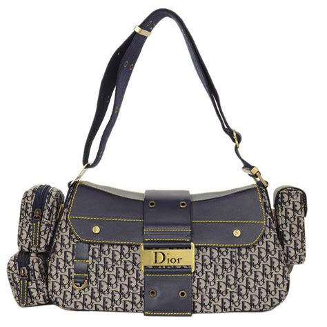 christian dior ru 0010|CHRISTIAN DIOR Blue Monogram Multi Pocket Shoulder Bag.